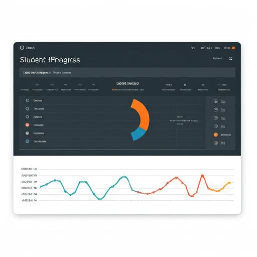 Analytics dashboard showing student progress charts